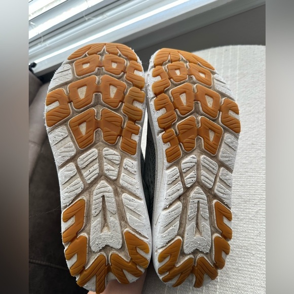 Hoka One One Gray and White Athletic Shoes